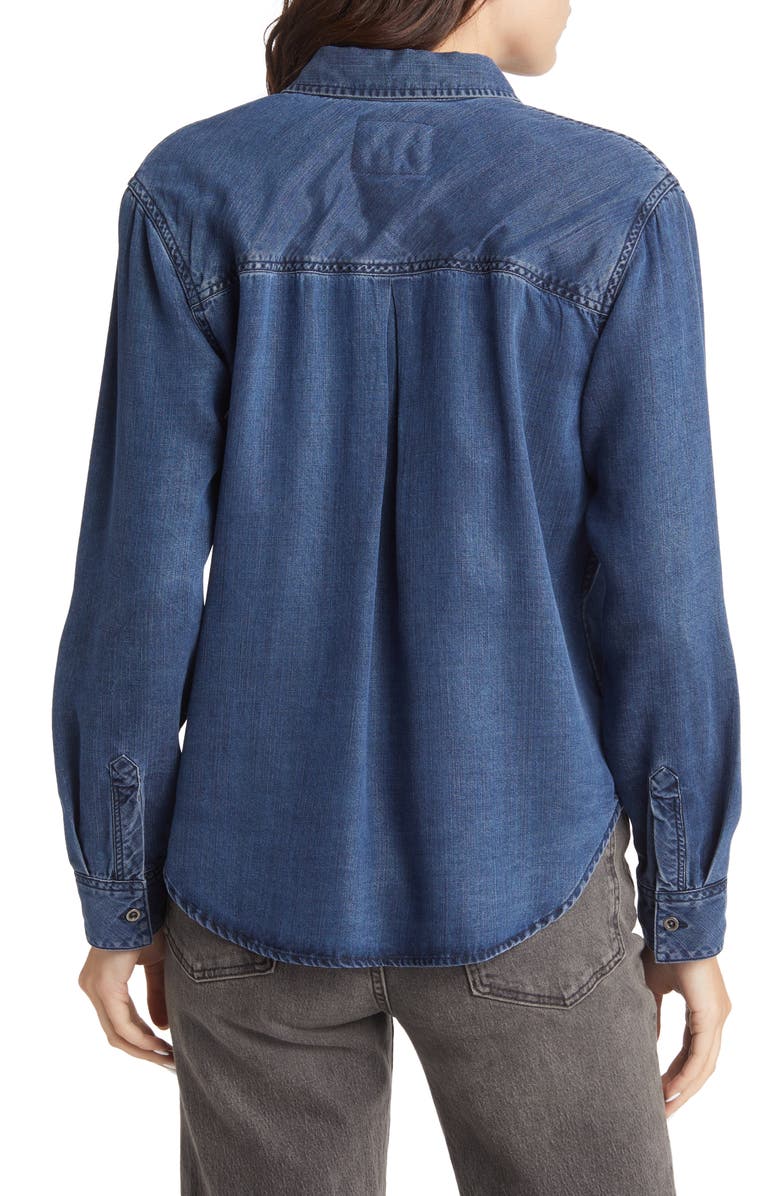 Rails Ingrid Denim Button-Up Shirt, Alternate, color, Dark Vintage