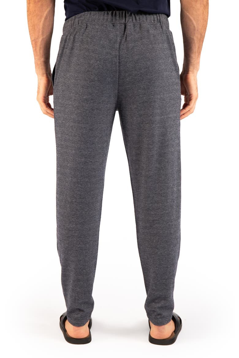 Brushed Melange Open Bottom Sweatpants, Alternate, color, NAVY