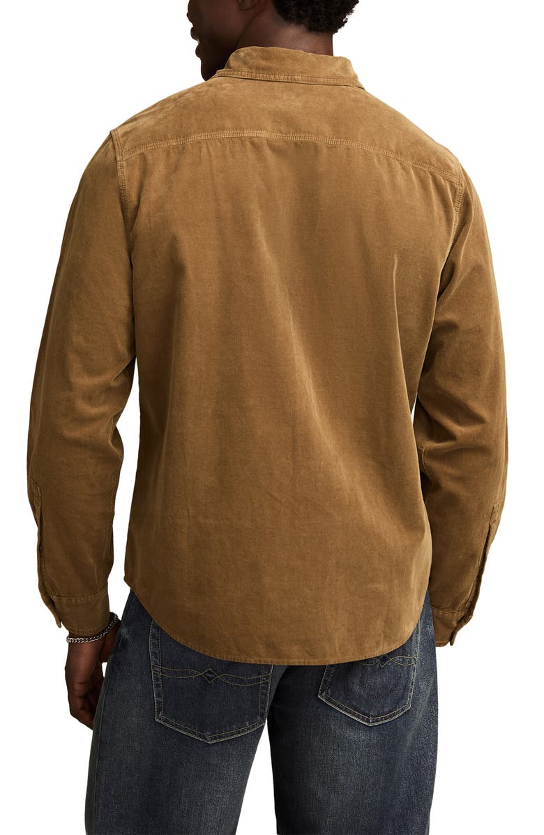 Lucky Brand Cotton Corduroy Button-Up Utility Shirt, Alternate, color, Kangaroo