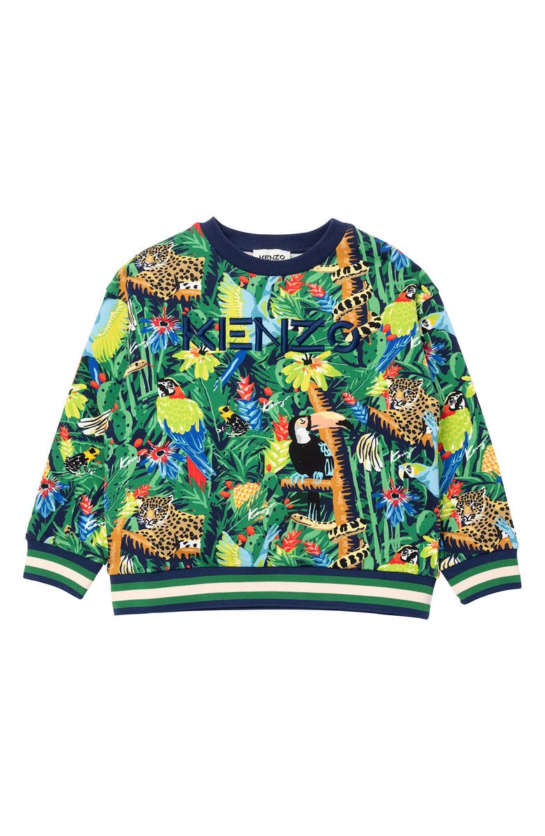 KENZO Tropical Jungle Print Sweatshirt, Main, color,