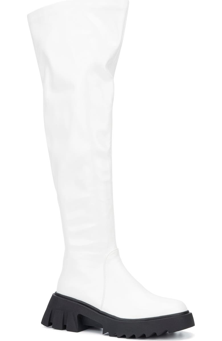 TORGEIS Alfie Lug Sole Tall Boot, Main, color, White