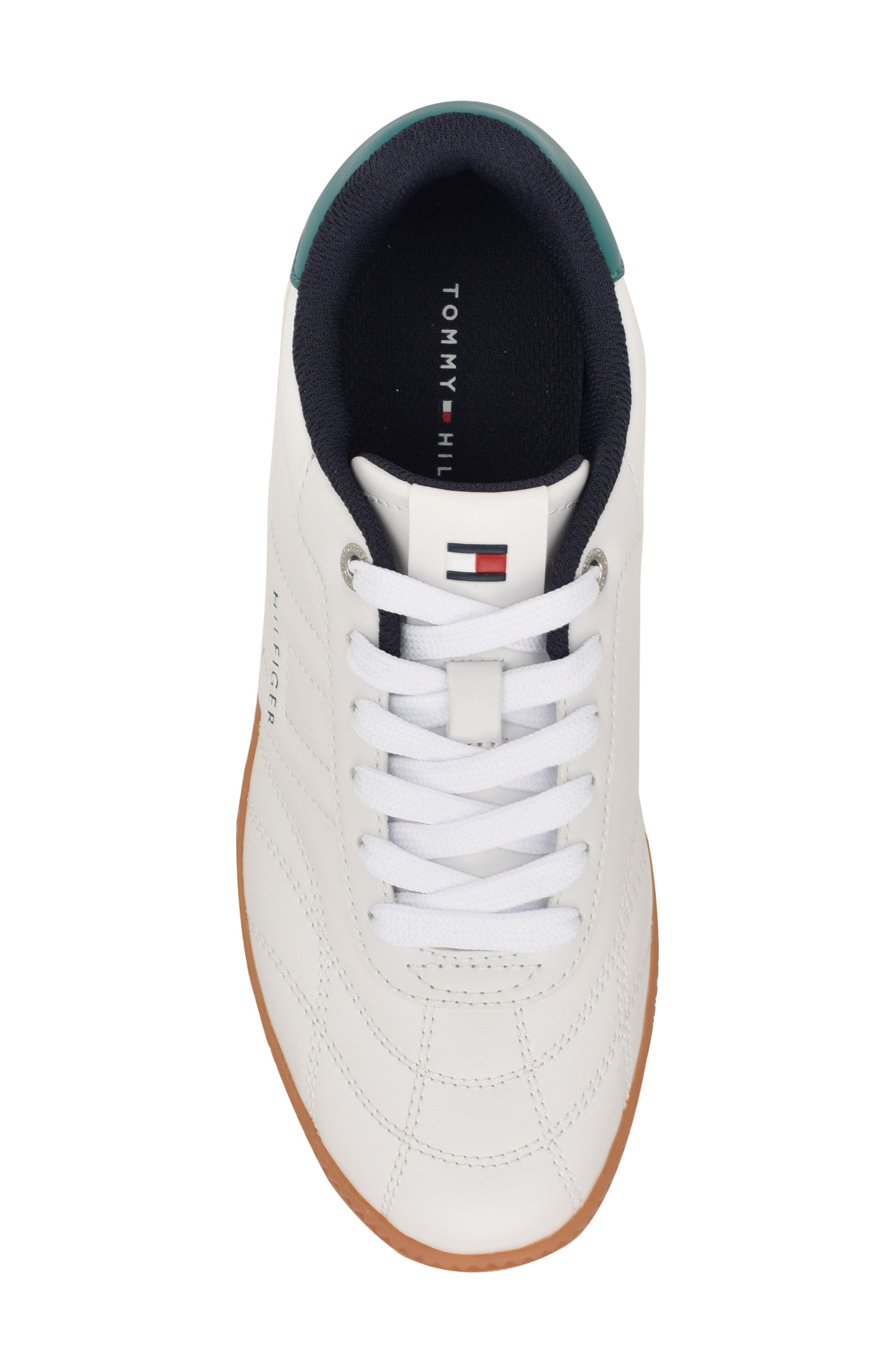 Tommy Hilfiger Simma Lace Up Sneaker, Alternate, color, Medium Green/ White