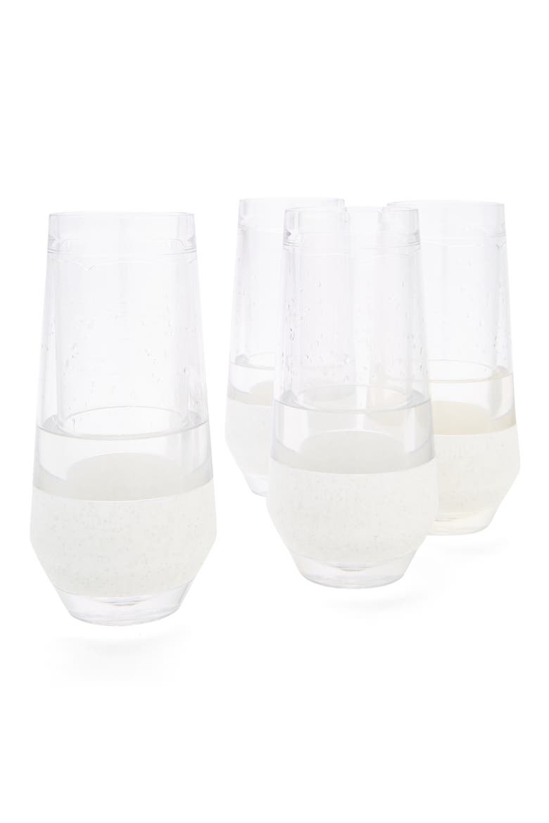 Champagne FREEZE Cooling Cup Set of 4, Main, color, GLITTER