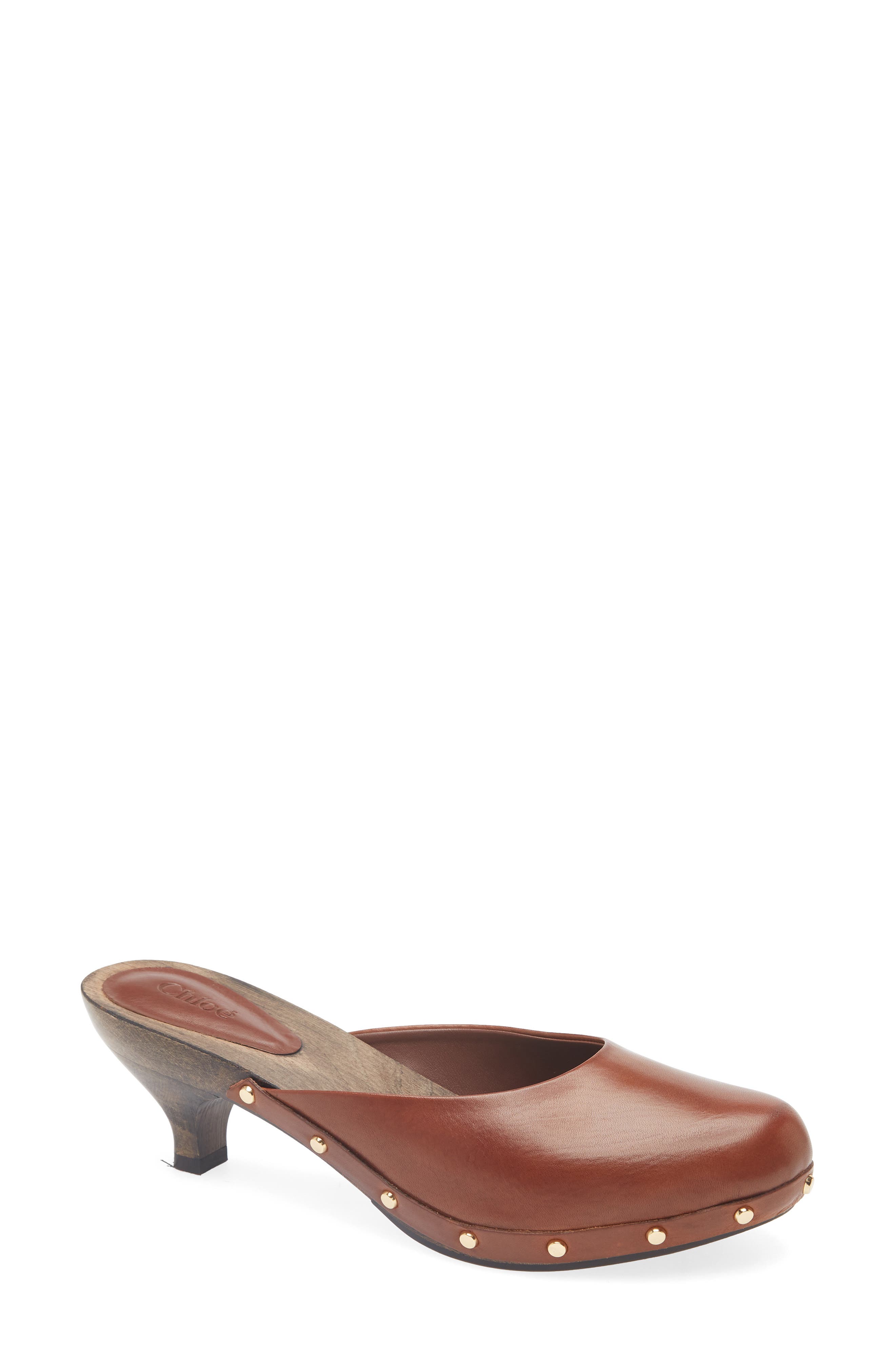 Judith Kitten Heel Clog, Main, color, 25E SOOTY BROWN