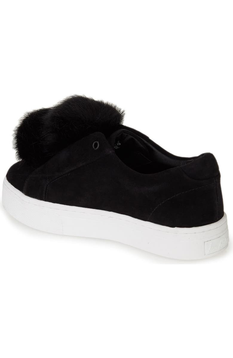 Sam Edelman 'Leya' Faux Fur Laceless Sneaker, Alternate, color,