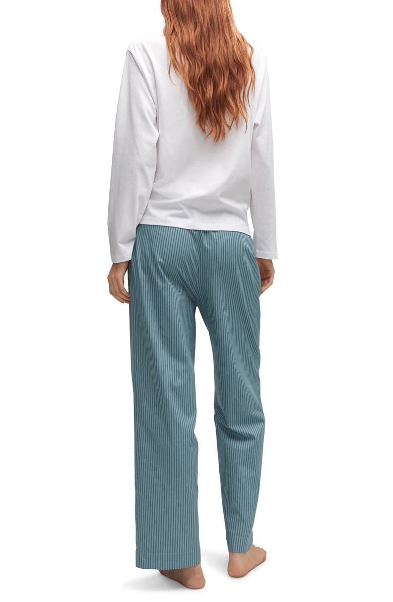 MANGO Stripe Cotton Pajamas, Alternate, color, 