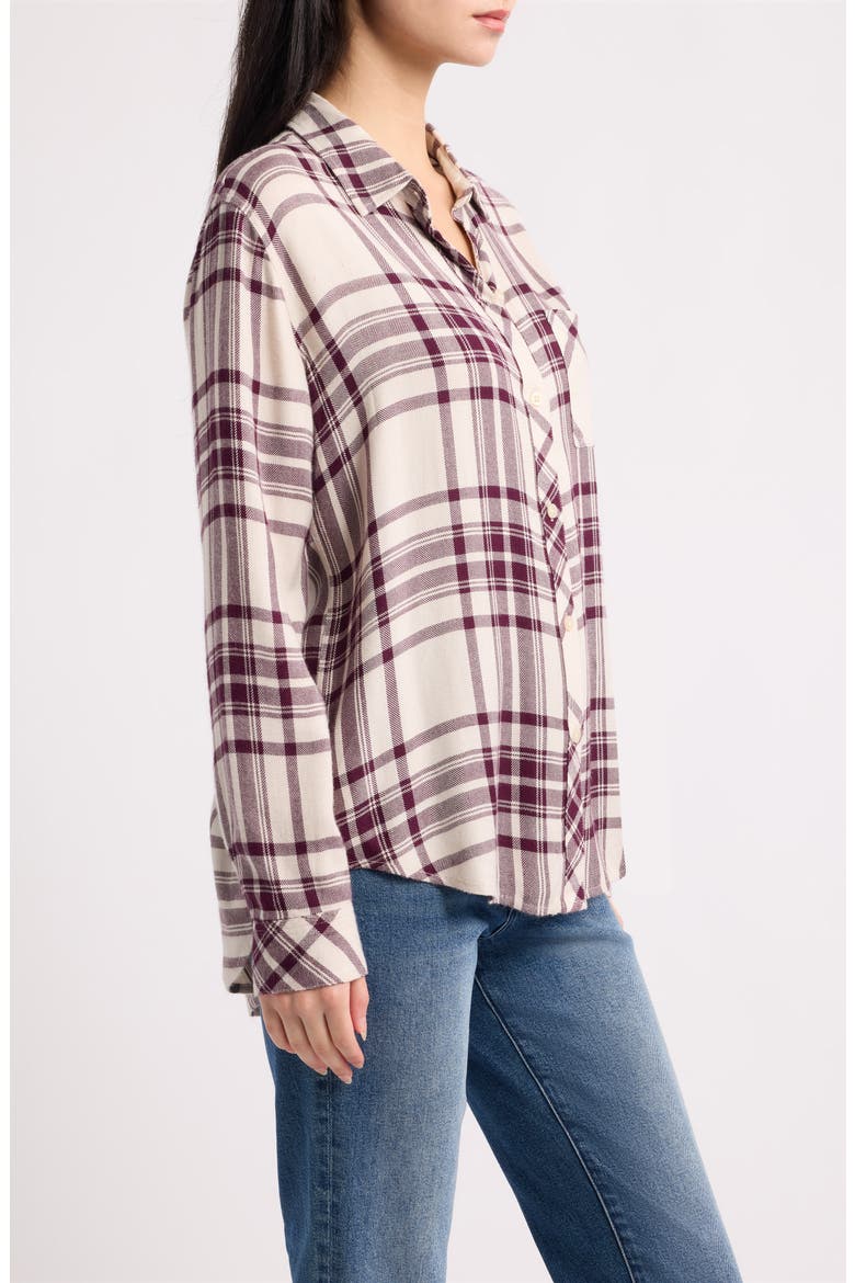 Hunter Plaid Shirt, Alternate, color, IVORY MAROON