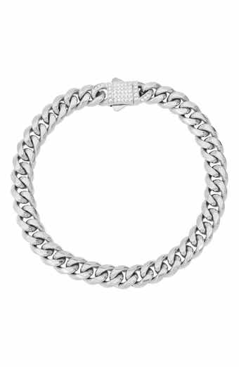 Men's Simulated Diamond Curb Link Bracelet
