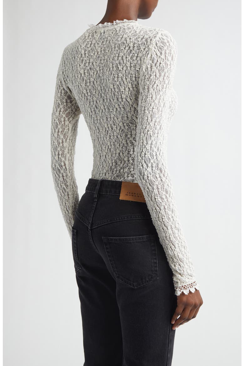 Brany Stretch Lace Top, Alternate, color, WHITE