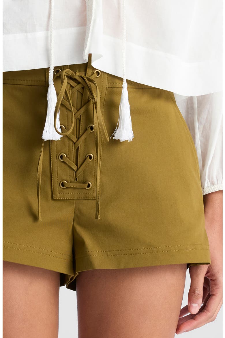 Leon Lace-Up Shorts, Alternate, color, HAZEL