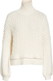 FRAME Popcorn Stitch Wool Blend Sweater
