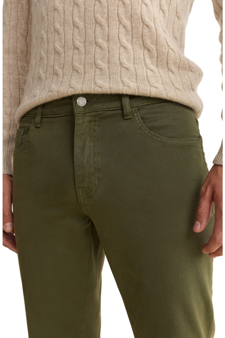AMS Slim Fit Twill Pants, Alternate, color, CLOVER