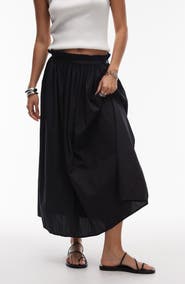 Topshop Paperbag Waist Cotton Skirt