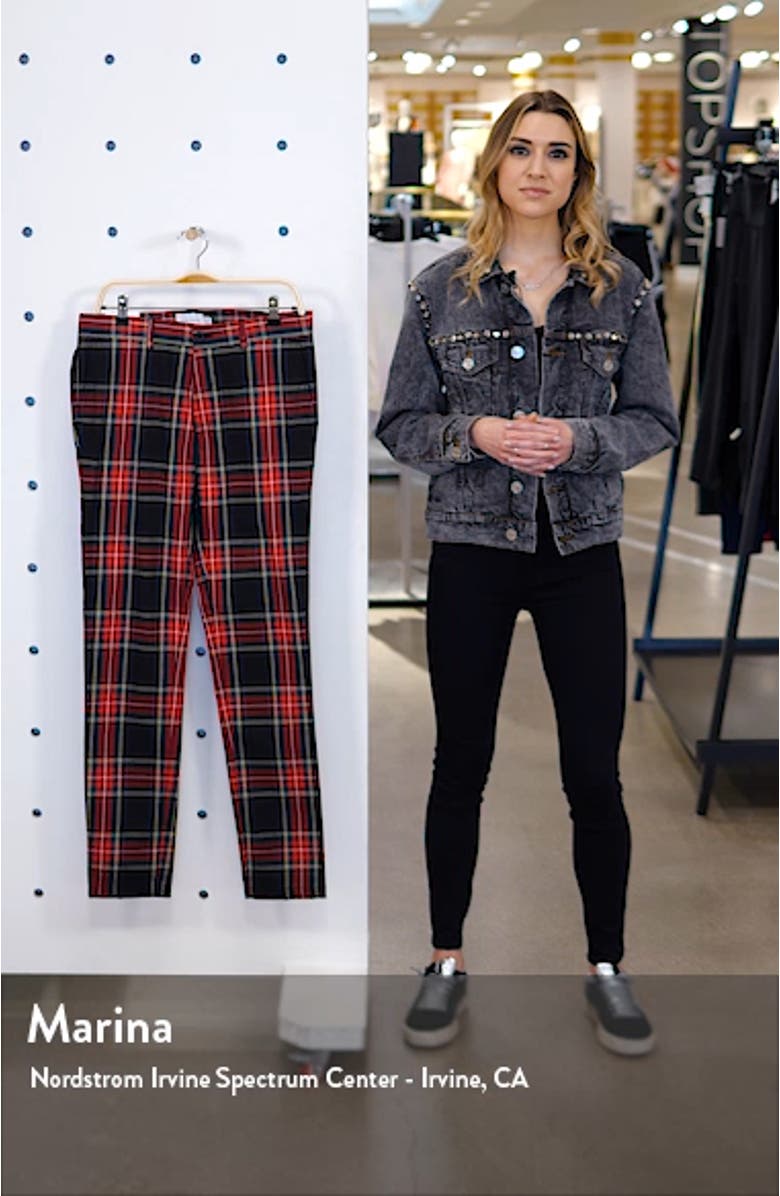 Tartan Stretch Skinny Fit Pants, sales video thumbnail