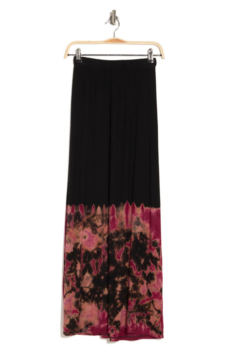 GO COUTURE Side Slit Maxi Skirt, Alternate, color, Black