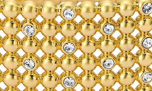 Ted Baker Bobbi Crystal Bobble Wide Hinge Bracelet In Gold