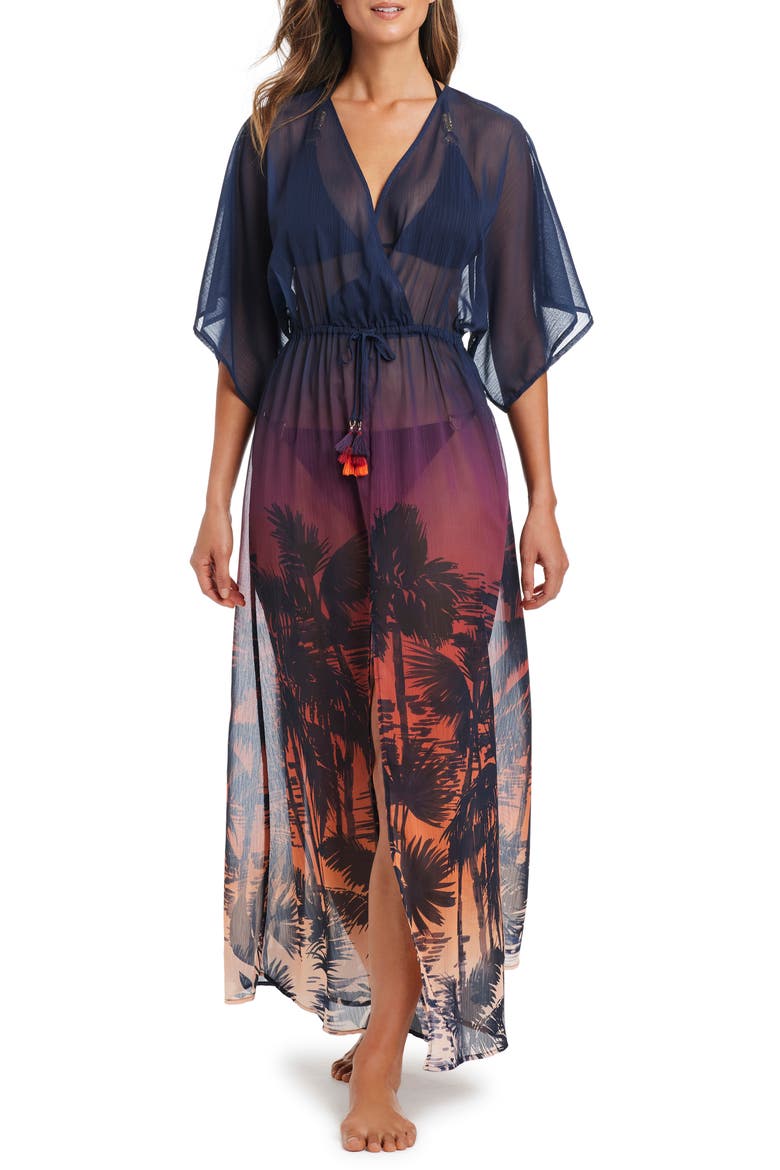 Topical Print Cover-Up Dress, Main, color, MULTI