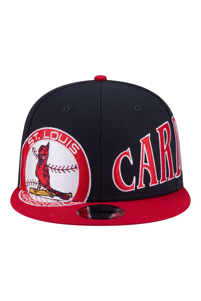 Men's New Era Navy/Red St. Louis Cardinals Stretched Two-Tone 9FIFTY Adjustable Hat, Alternate, color, Navy