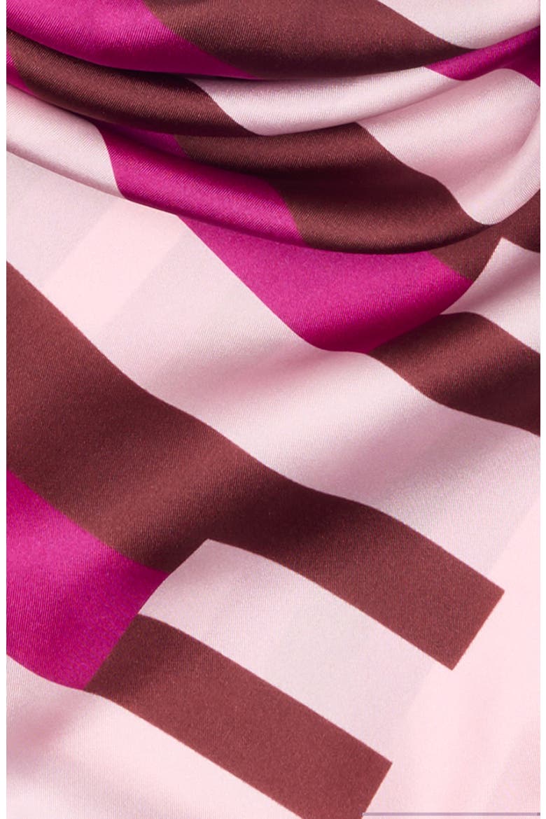 Printed Square Silk Scarf, Alternate, color, PINK MIXED STRIPE