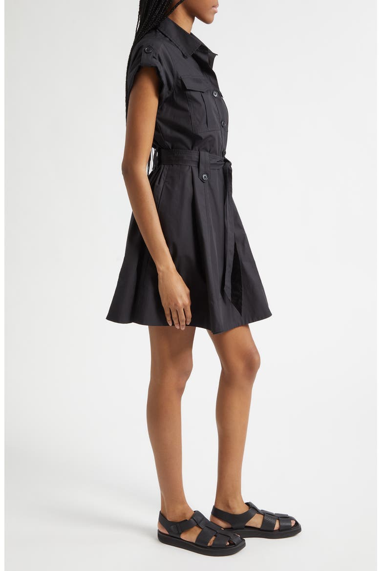 Azora Poplin Shirtdress, Alternate, color, BLACK