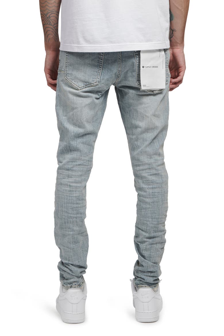 PURPLE Ripped Skinny Fit Jeans, Alternate, color, LIGHT DIRTY WAX