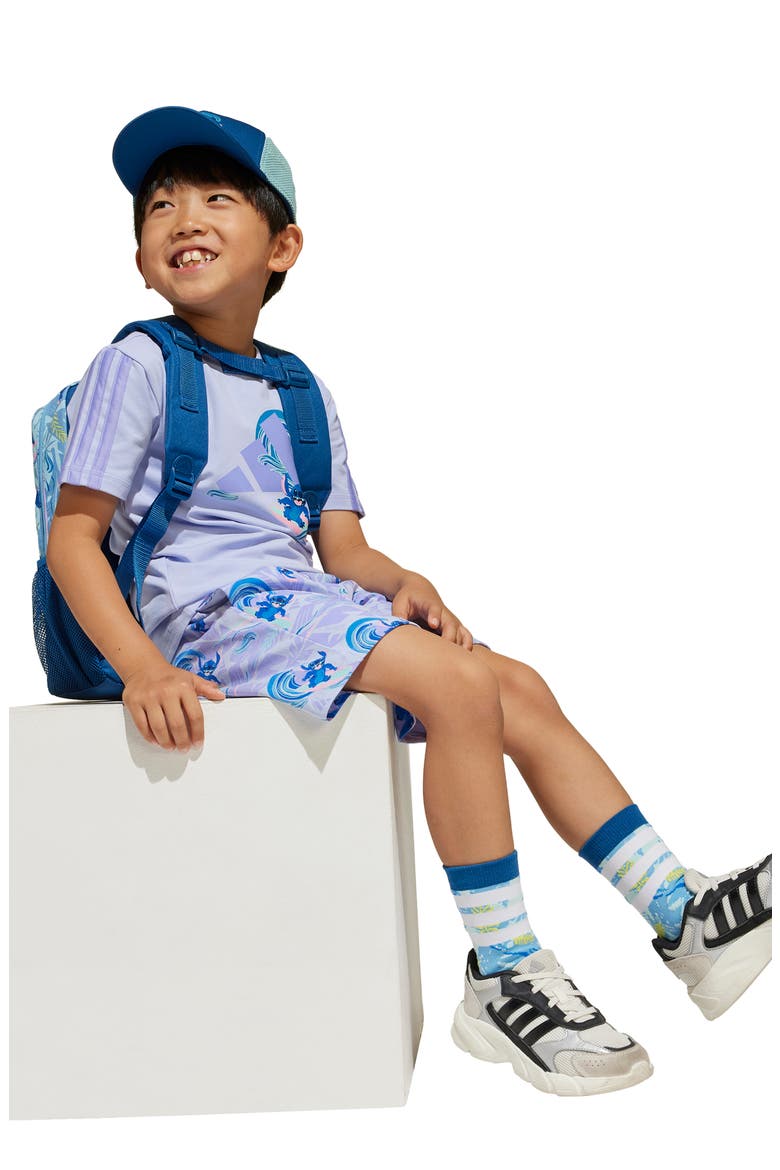 x Disney Kids' Lilo & Stitch Graphic T-Shirt & Shorts Set, Alternate, color, VIOLET TONE/ LIGHT PURPLE