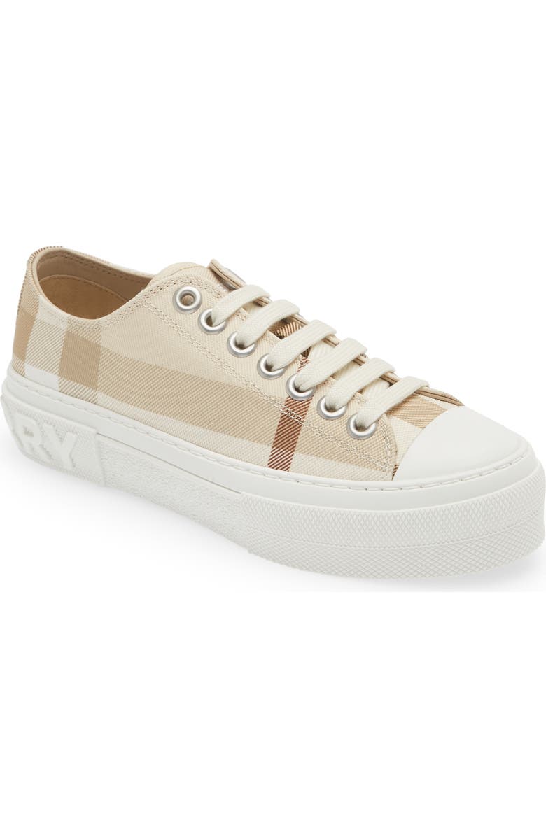 Burberry Jack Check Platform Sneaker, Main, color,