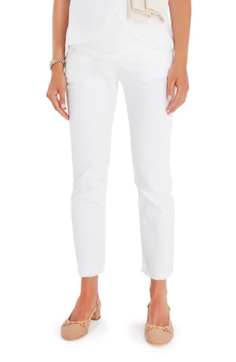 Graceful Non-Denim Foldover Waistband Maternity Pants