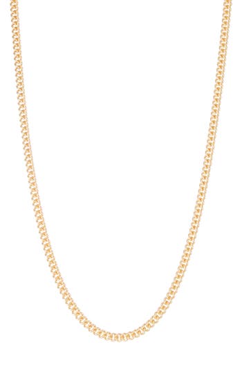 Fuzion Creations Curb Chain Necklace In Yellow