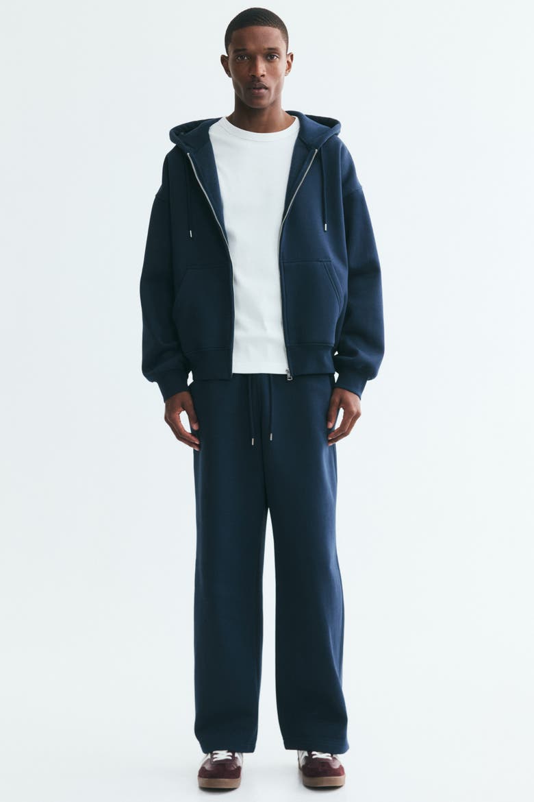 Oversized-Fit Hooded Jacket, Alternate, color, Navy blue