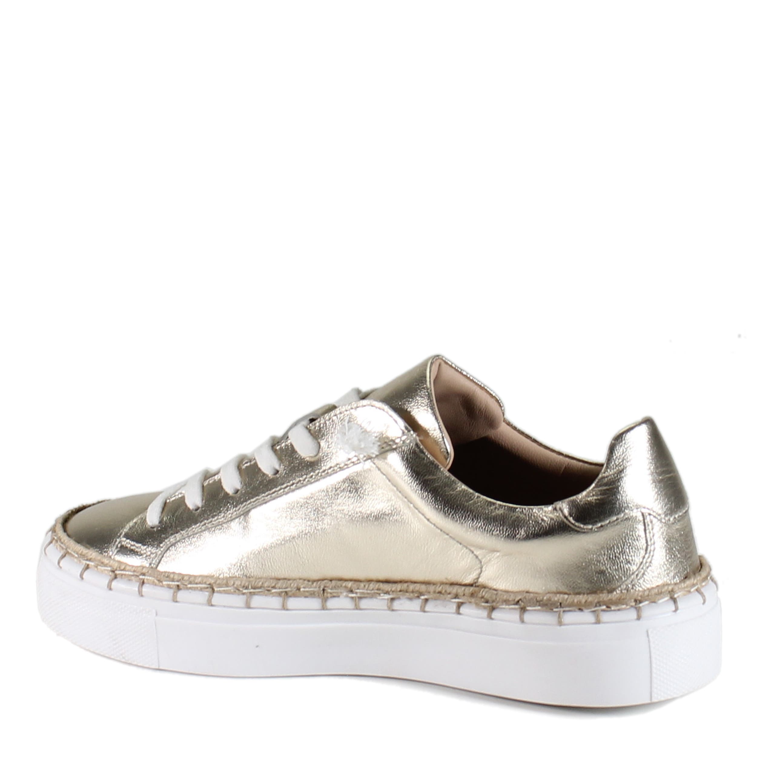 DibaTrue EM BELISH Metallic Leather Lace Up Sneaker, Alternate, color, Light Gold