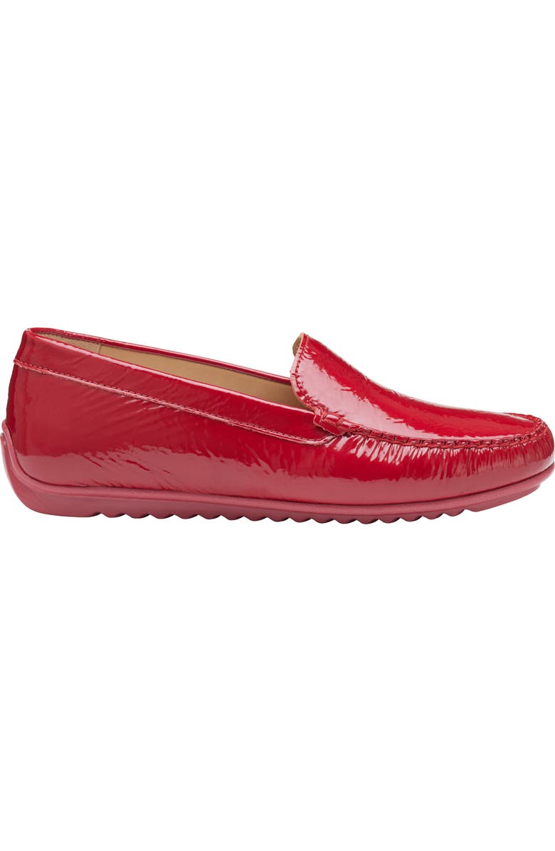Johnston & Murphy Melanie Venetian Loafer, Alternate, color, Red Crinkled Patent Leather