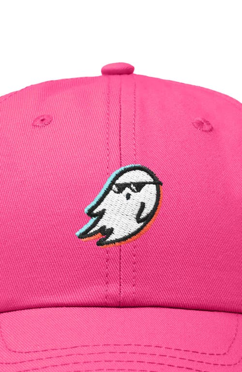 Dalix Ghost Life Embroidered Casual Cap In Hot Pink