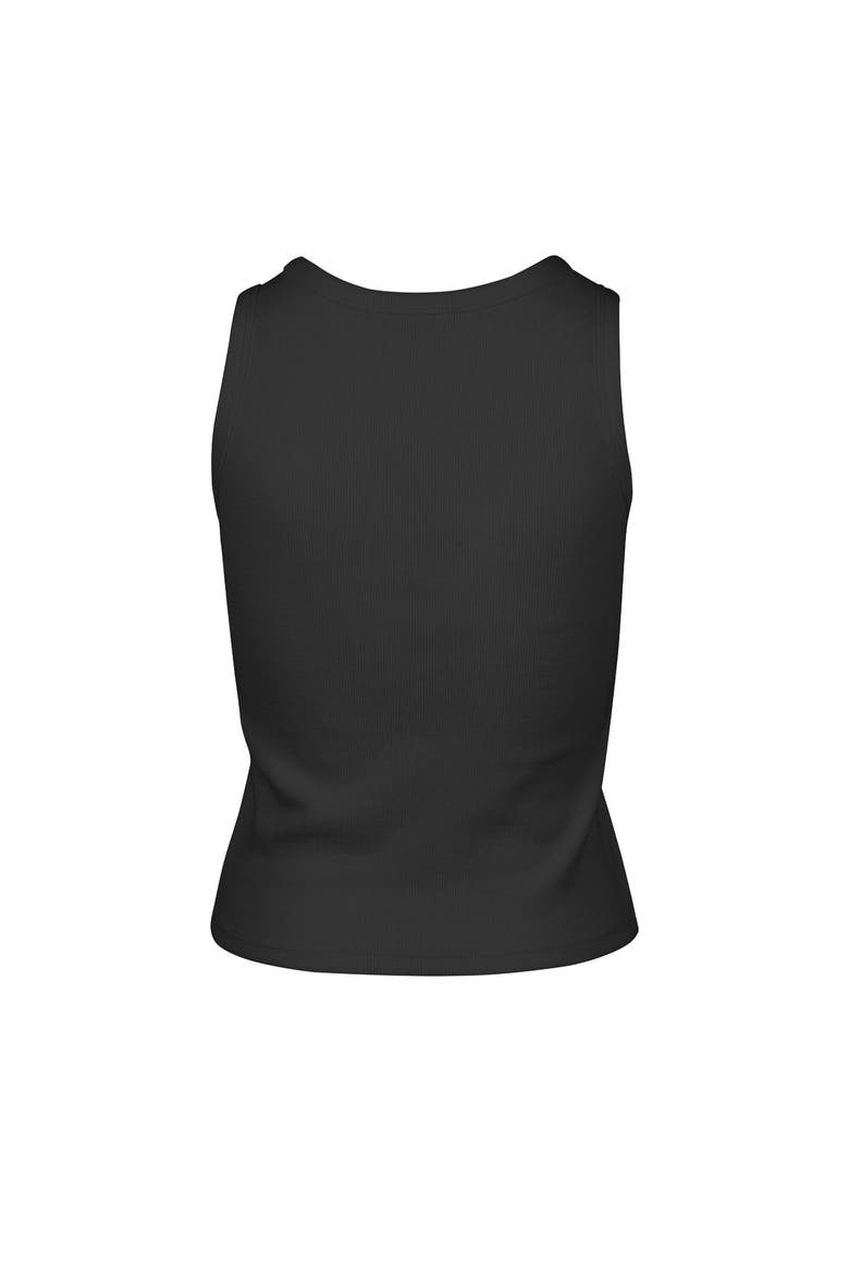 Women's '47  Black Tampa Bay Buccaneers Cropped Straight Cut Ribbed Baby Tank Top, Alternate, color, Black