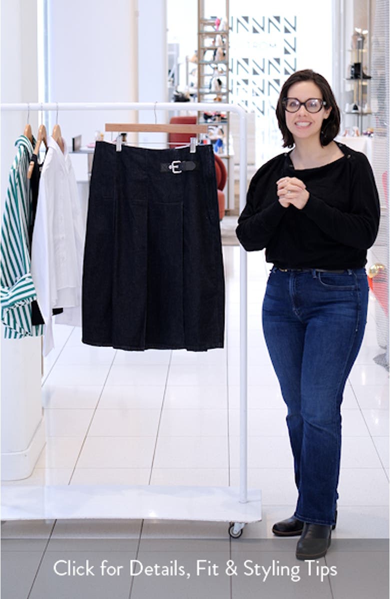 Mara Pleated Denim Skirt, sales video thumbnail