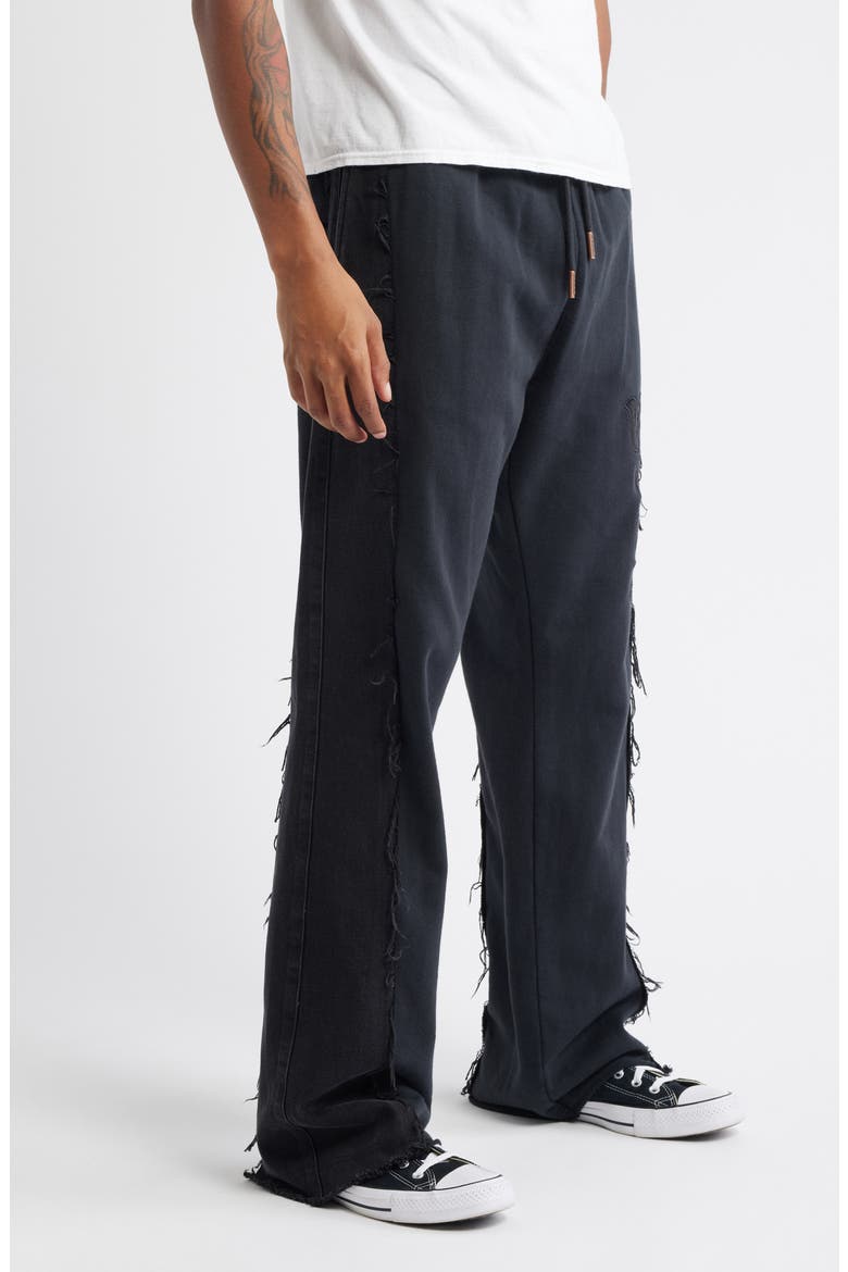 Mixed Media Sweatpants, Alternate, color, BLACK