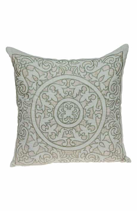 PARKLAND COLLECTION Fleura Embroidered Throw Pillow