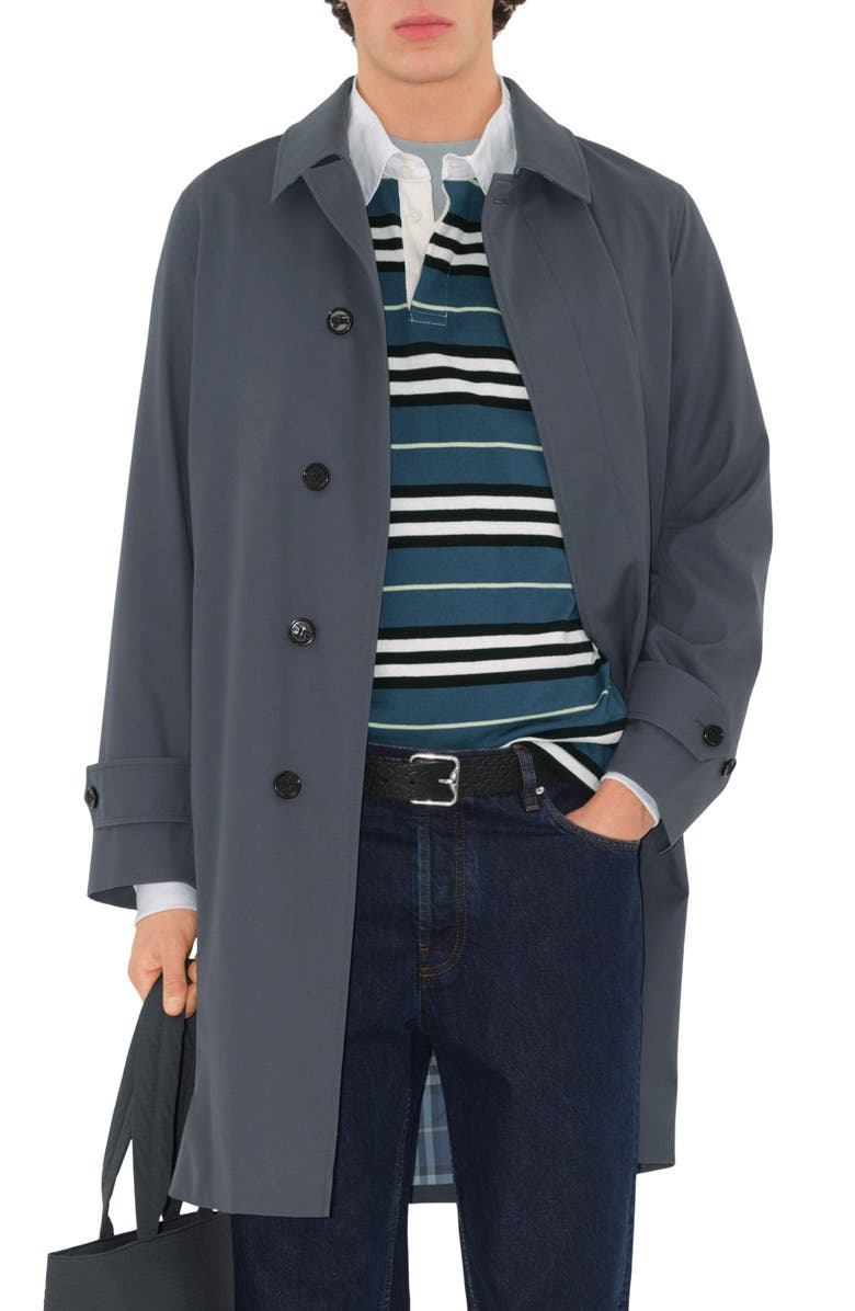 Burberry Cotton Gabardine Car Coat, Main, color, Magnet