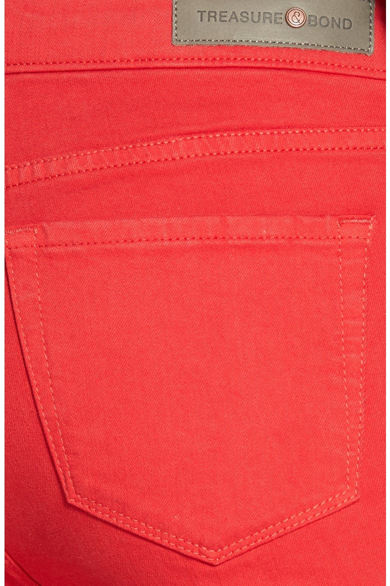 Treasure&Bond Crop Skinny Jeans, Alternate, color, RED BLOOM
