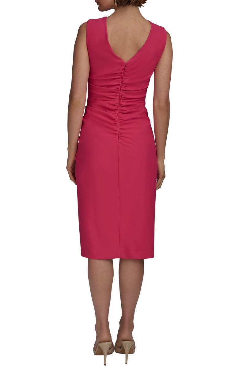 Donna Karan New York Side Ruched Sleeveless Minidress, Alternate, color, Audacious