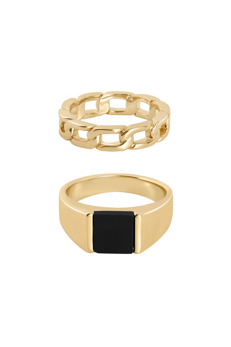 Gold Colure Code Lucky Brand Mens Gold Tone Ring Set Of 2 (Men) | Nordstrom