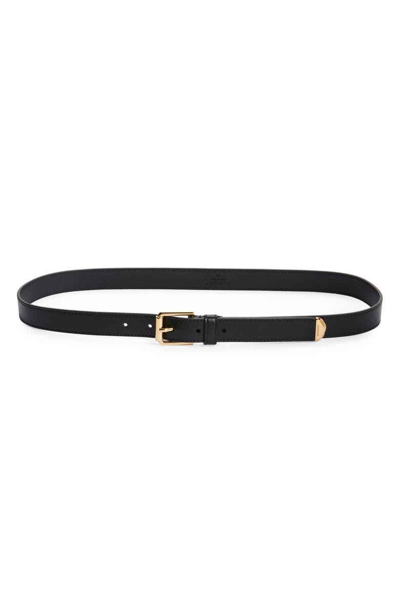 Givenchy Voyou Leather Belt, Main, color, Black