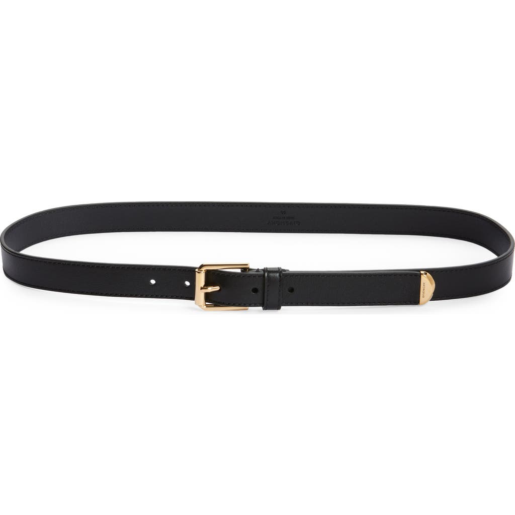 Givenchy Voyou Leather Belt In Black