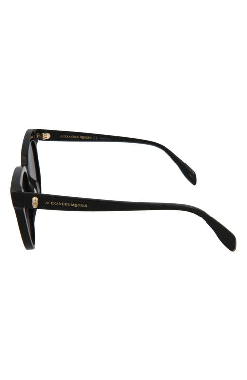 Alexander Mcqueen 53mm Cat Eye Sunglasses In Black