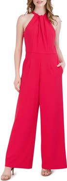 Julia Jordan Halter Neck Wide Leg Jumpsuit