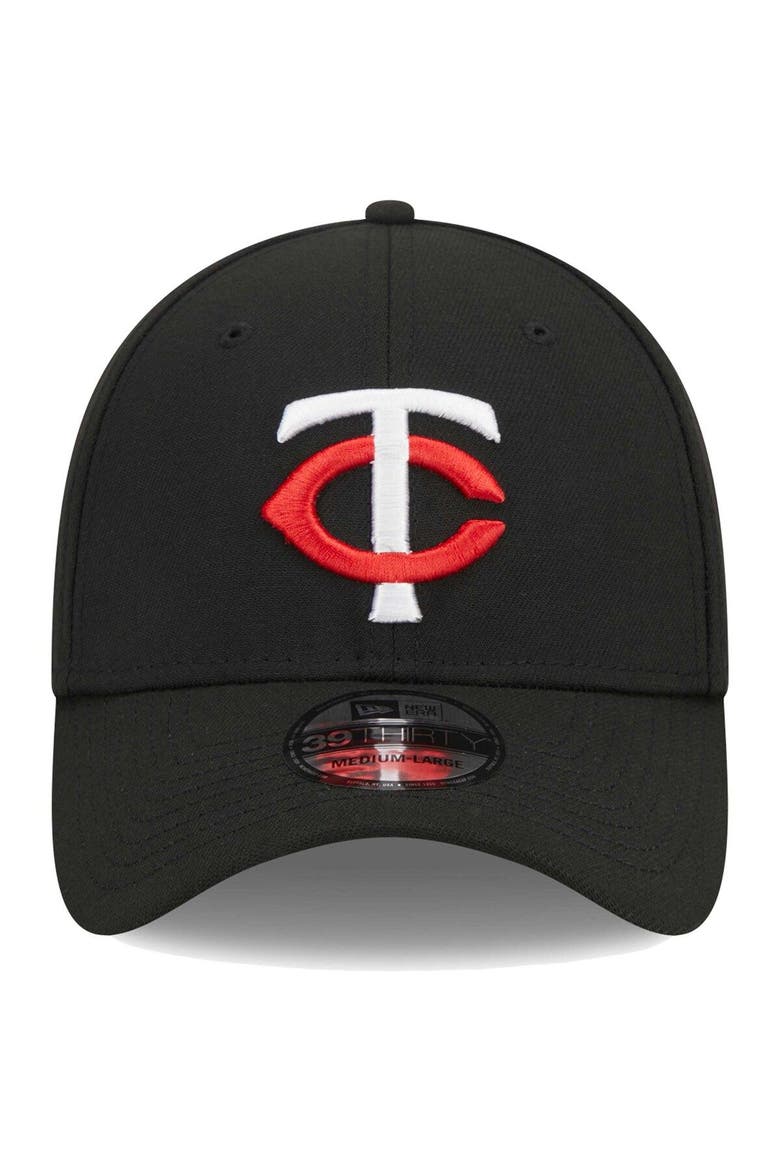 Men's New Era Black Minnesota Twins Logo 39THIRTY Flex Hat, Alternate, color, Black