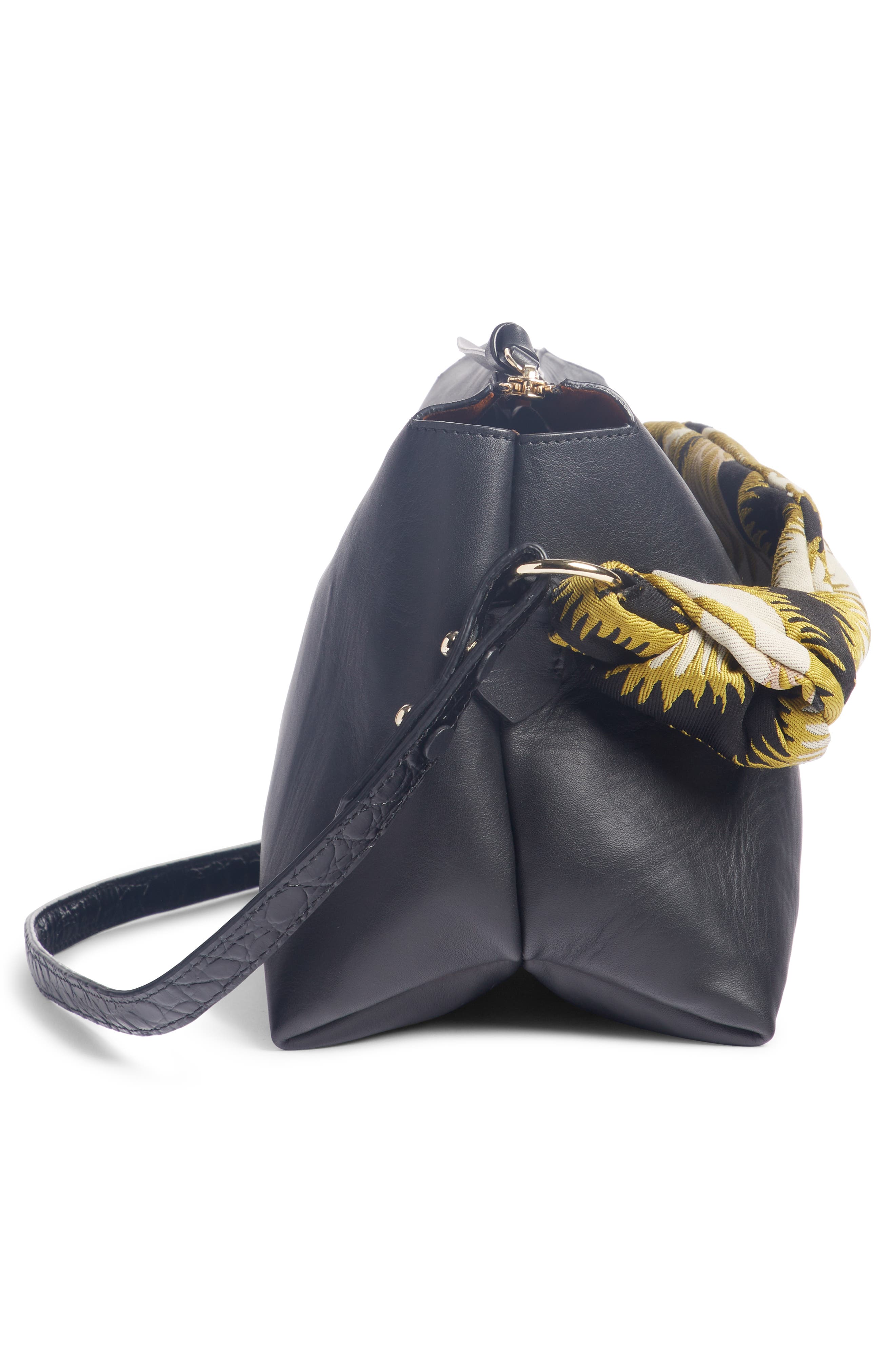 Dries Van Noten Scarf Handle Leather Bag, Alternate, color, 