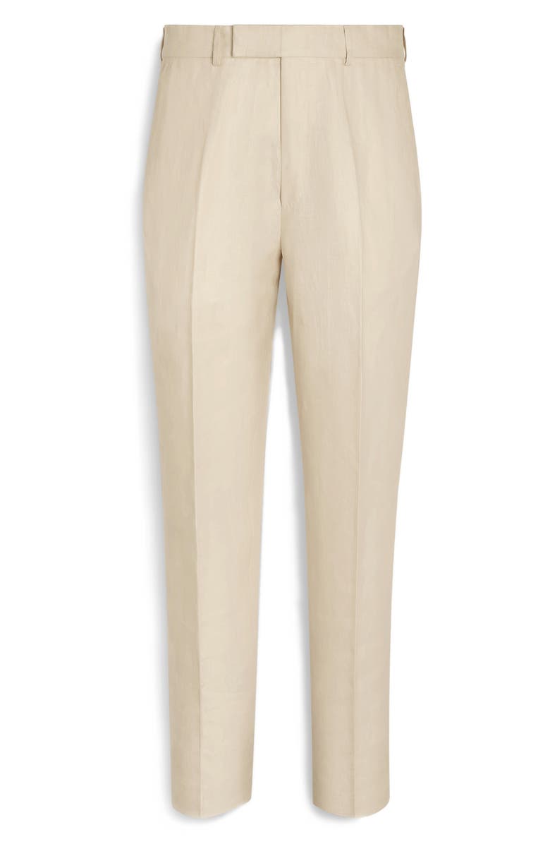 ZEGNA Oasi Linen Trousers, Alternate, color, Iuta Beige