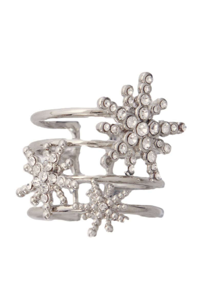 maje Rhinestone star ring, Alternate, color, 