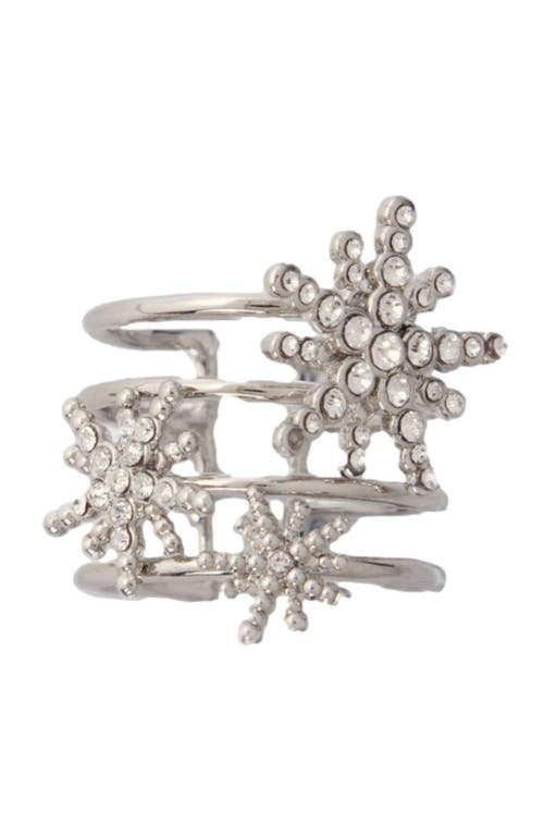 Maje Rhinestone Star Ring In Silver